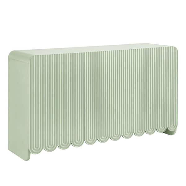 MODWAY Dahlia 55-in. Fluted MDF Sideboard Cabinet in Sage
