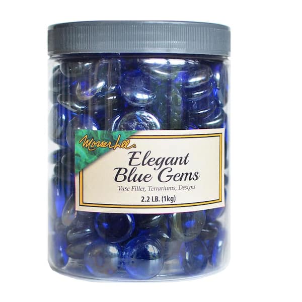 Mosser Lee 2.2 lb. Elegant Blue Gems in Storage Jar