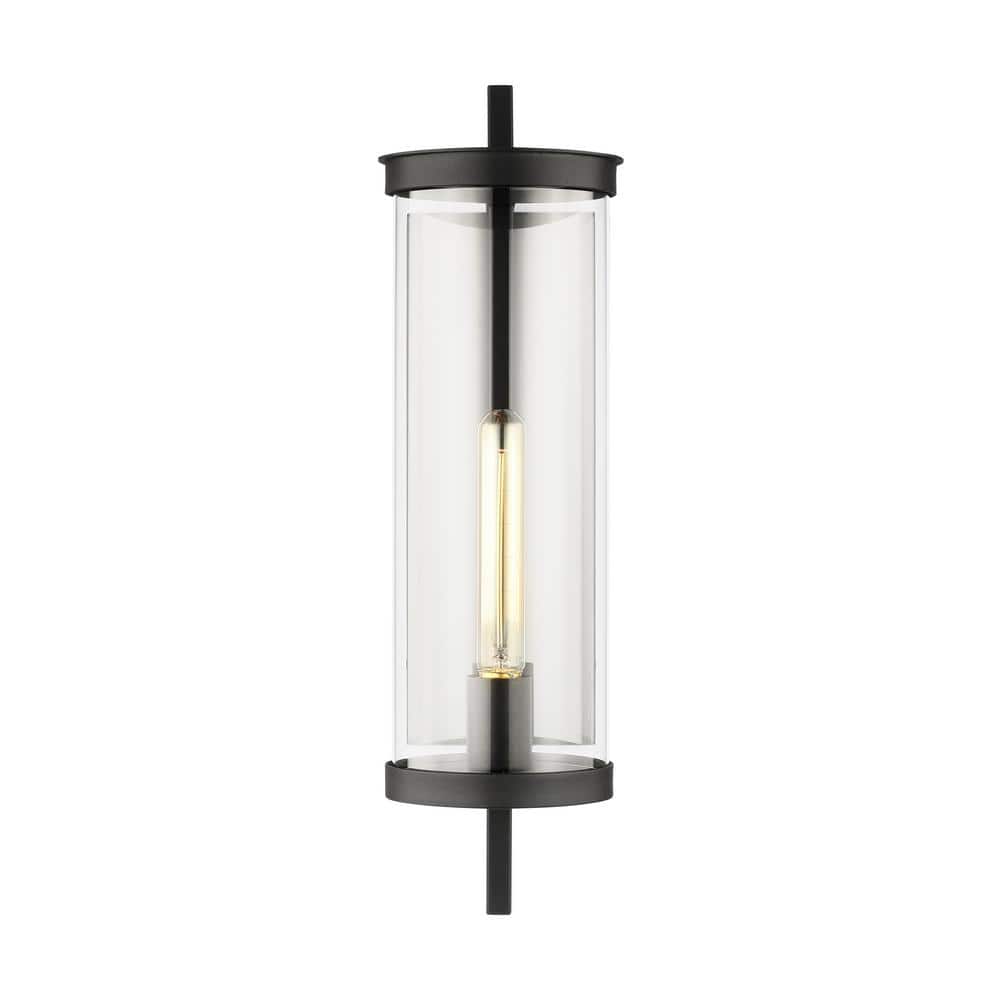 Eastham 5.75 in. W x 20.5 in. H Textured Black Outdoor Hardwired Medium Wall Lantern Sconce with No Bulbs Included price history on PriceWatchPro