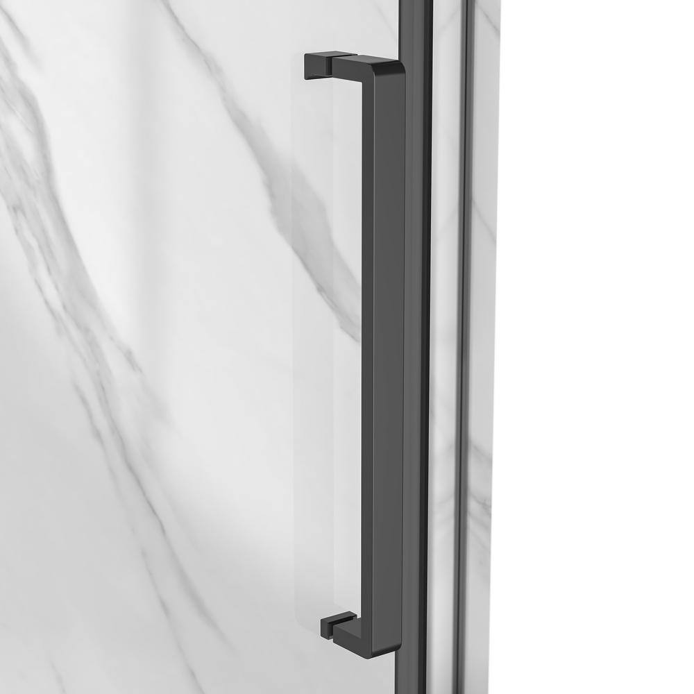 Capri 36'' Black Aluminum Neo-Angle Shower Kit
