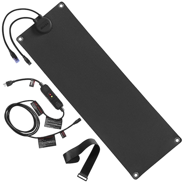 VEVOR Black Snow Melting Mat 10 in. x 30 in. Non-Slip Heated Outdoor Mats Rubber Snow and Ice Heated Pad Electric Blanket