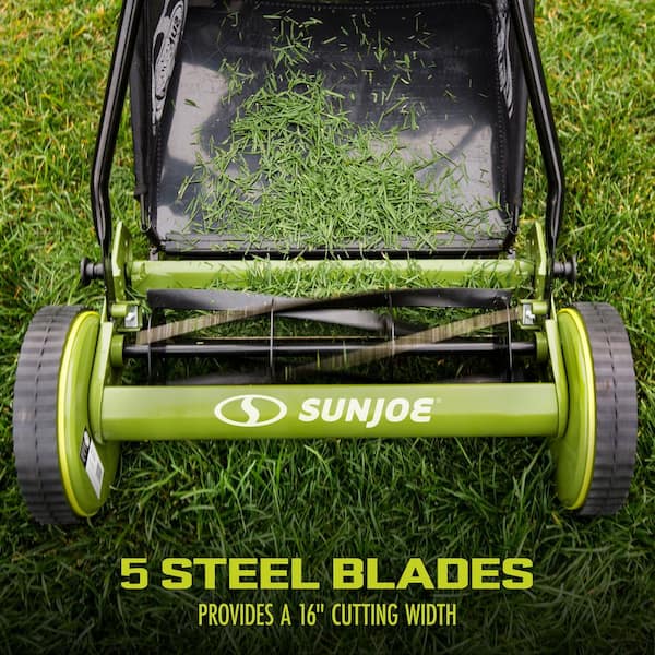 Reel Mower LIPQJWLE 12 Inch Manual Lawn Mower 5-Blade Push Reel