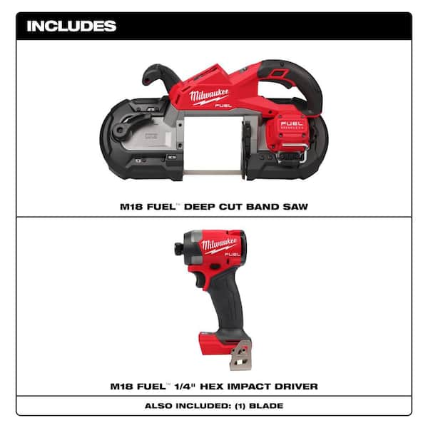 M18 FUEL 18V Lithium-Ion Brushless Cordless Deep Cut Band Saw w/ Impact Driver