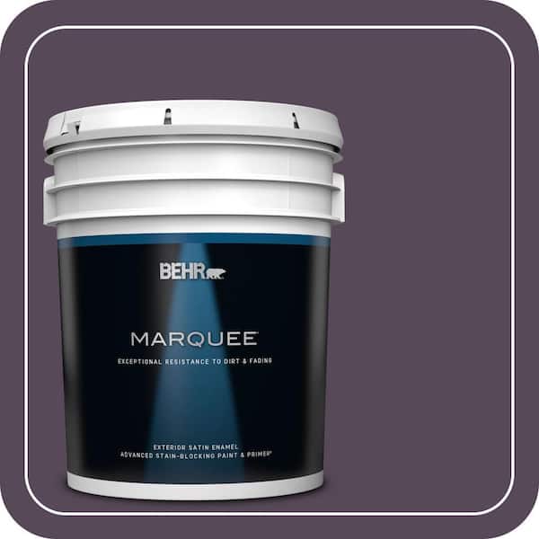 BEHR MARQUEE 5 gal. #M100-7 Deep Merlot Satin Enamel Exterior Paint & Primer