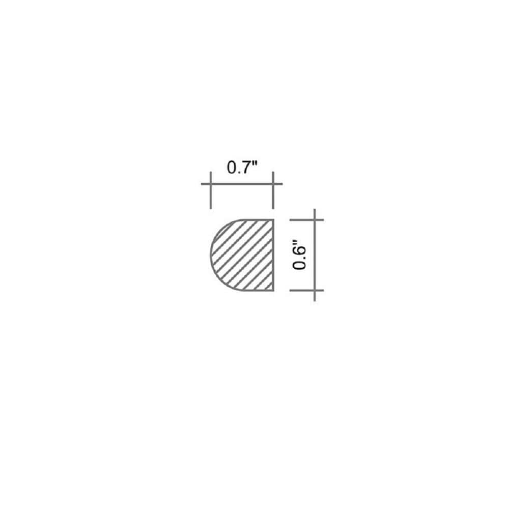 Cloud Gray Marble Pencil Liner Tile Trim, 12-inch