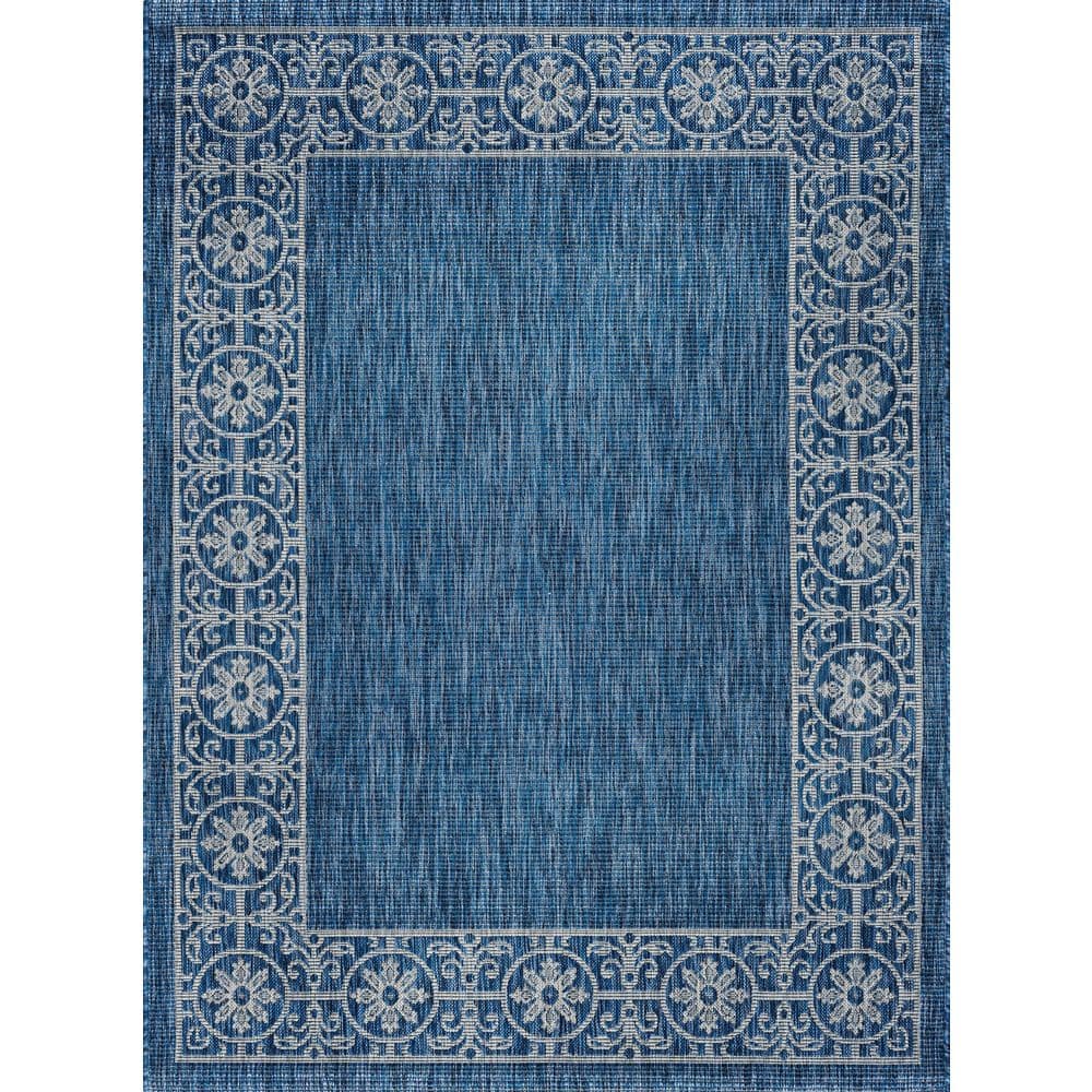 Veranda Border Indigo 4 ft. x 6 ft. Indoor/Outdoor Area Rug price history on PriceWatchPro