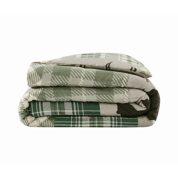 Bear Patchwork King Multicolor Microfiber Comforter