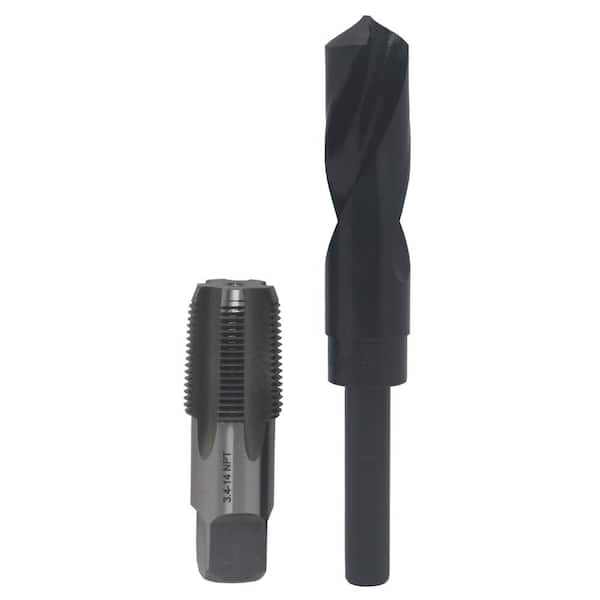 Drill America 3/4 in. Carbon Steel NPT Pipe Tap and 59/64 in. High Speed Steel Drill Bit Set in Clamshell Pack (2-Piece)