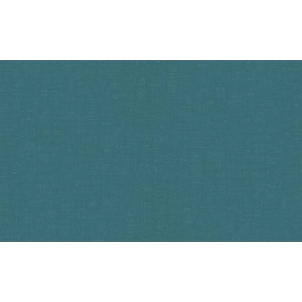 Unbranded Fusion Collection Linen Effect Texture Turquoise Matte Finish Non-Pasted Vinyl on Non-woven Wallpaper Roll