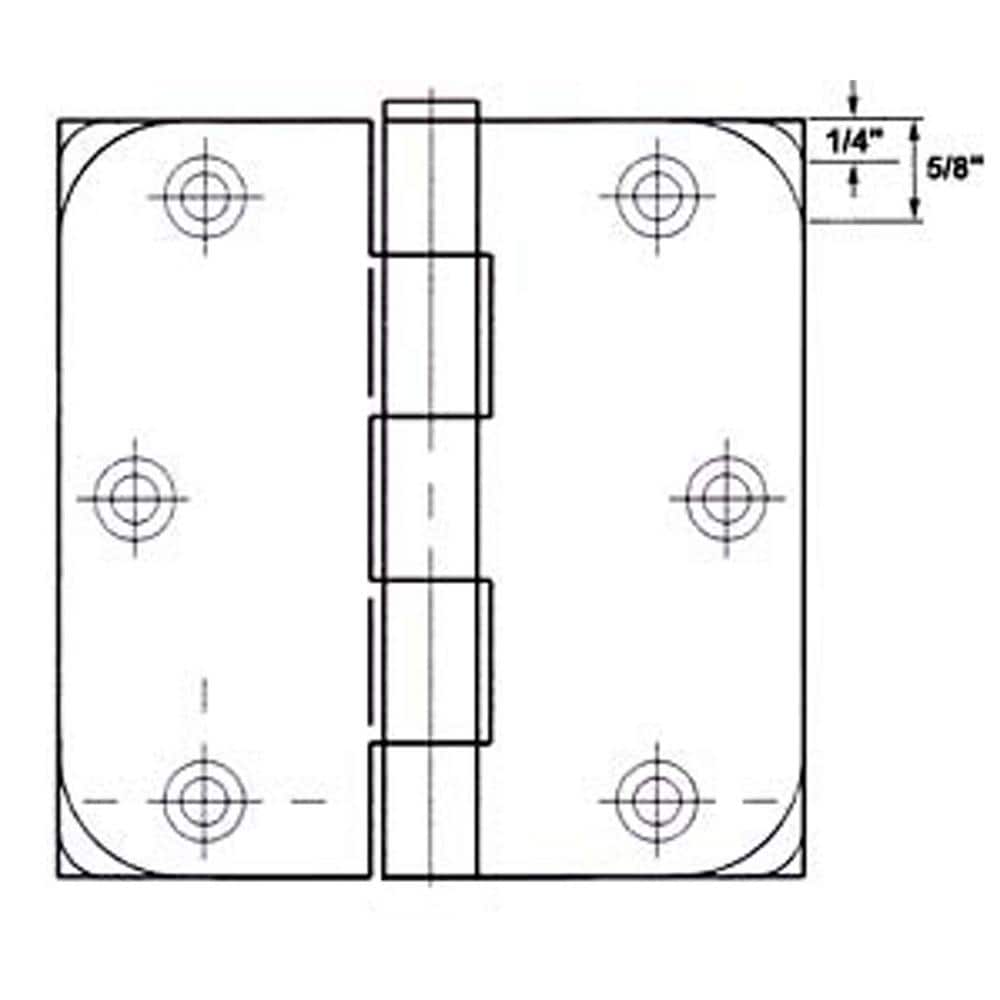 Oil Rubbed Bronze 4" Ball-Bearing Door Hinges, Pack of 12
