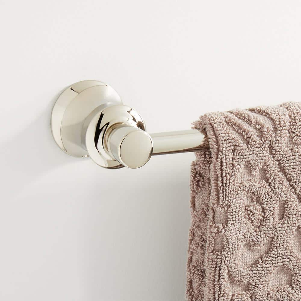 SIGNATURE HARDWARE Pendleton 24 in. Wall Mounted Single Towel Bar in ...