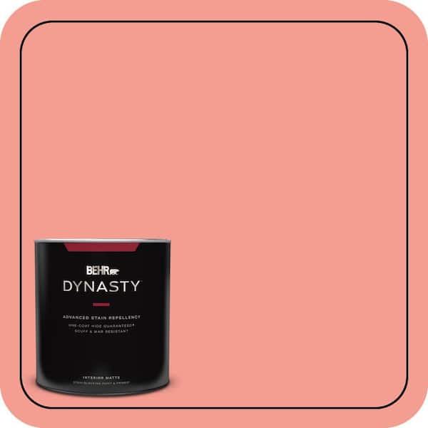 BEHR DYNASTY 1 qt. #170B-4 Cool Melon Matte Interior Stain-Blocking Paint and Primer