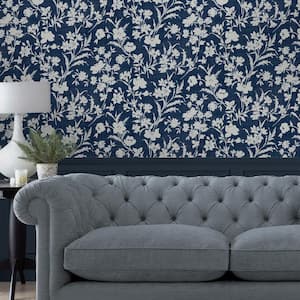 Rye Midnight Seaspray Blue Non-Woven Paste the Wall Removable Wallpaper