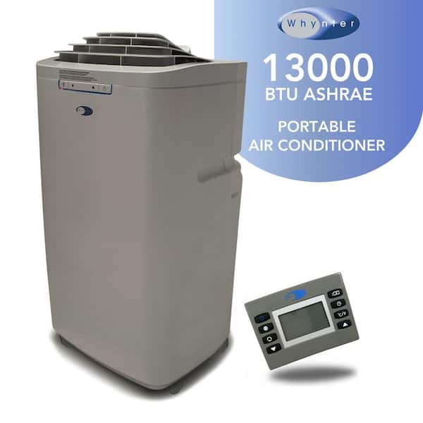 6,345 BTU (13,000 BTU ASHRAE) Portable Air Conditioner Cools 420 Sq. Ft., Dehumidifier, Remote and Carbon Filter in Gray