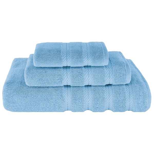 American Soft Linen Bath Towel Set 100% Turkish Cotton 3 Piece Towels for  Bathroom- Sky Blue Edis3PcAmaviE54 - The Home Depot