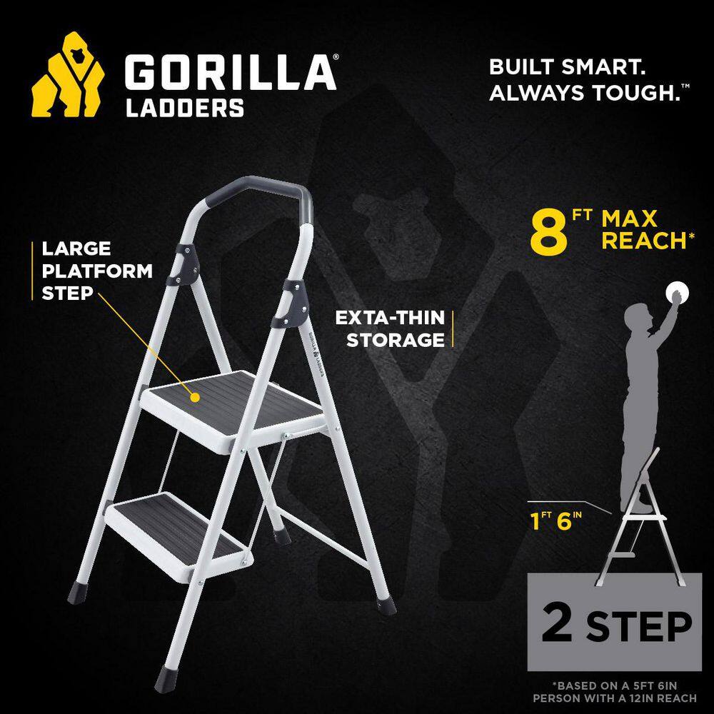 2-Step Steel Lightweight Step Stool - rated 4.7843 stars from 6262 reviews