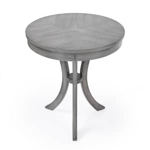 Gerard 24 in. W Medium Gray Round Wood End Table