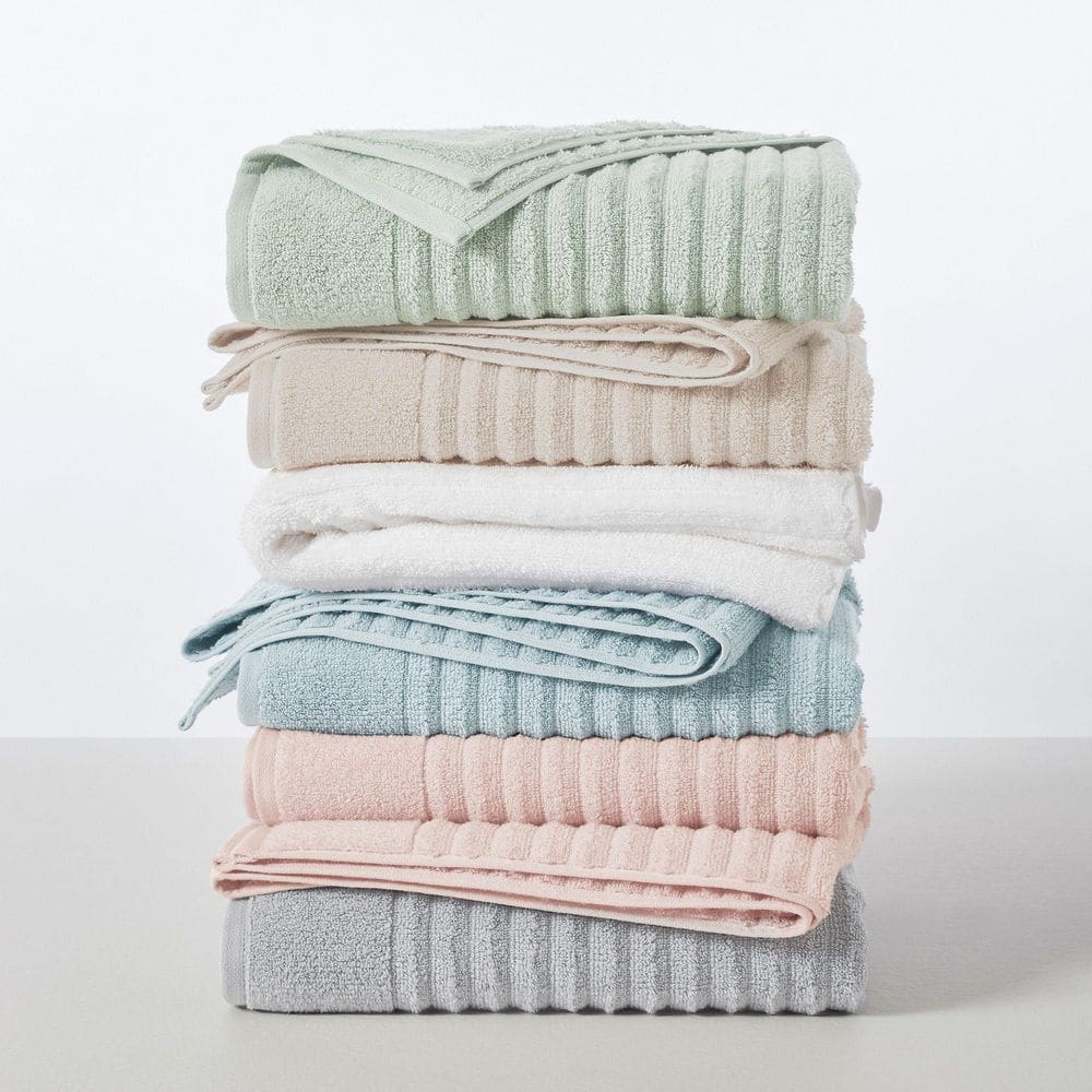 White Turkish Cotton 6-Piece Towel Set