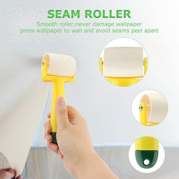 Wallpaper Smoothing Tool Kit – Brush, Seam Roller, Paste Brush & Stainless Steel Knife