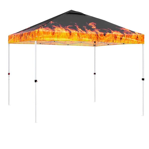 EAGLE PEAK 10 ft. x 10 ft. Pop Up Canopy Tent Instant Outdoor Canopy with 4-Sand Bags