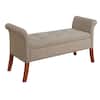 Convenience Concepts Designs4Comfort Garbo Soft Beige Fabric Bench