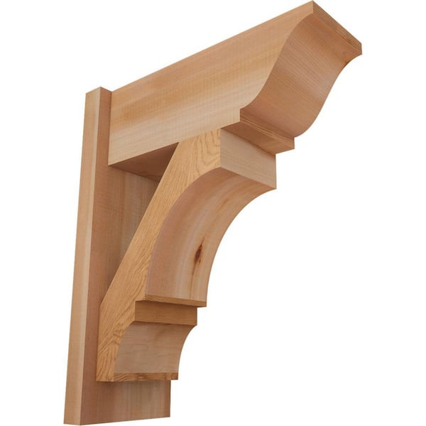 Ekena Millwork 8 in. x 22 in. x 18 in. Balboa Traditional Smooth Western Red Cedar Outlooker