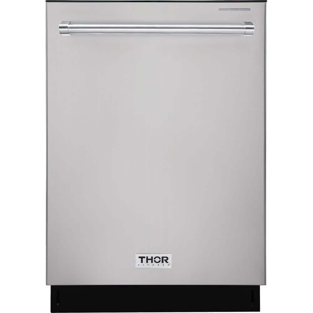 Thor Kitchen 24 in. Stainless Steel Top Control Smart Dishwasher, 120-volt Stainless Steel Tub, Silver