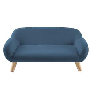 Akkeri Medium Blue Fabric Cat Couch