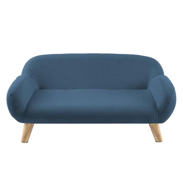 Sam's Pets Akkeri Medium Blue Fabric Cat Couch