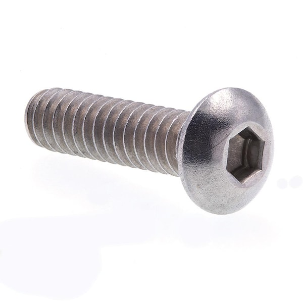 Prime-Line #10-24 x 3/4 in. Grade 18-8 Stainless Steel Hex Allen Drive  Button Head Socket Cap Screws (10-Pack) 9169287 The Home Depot