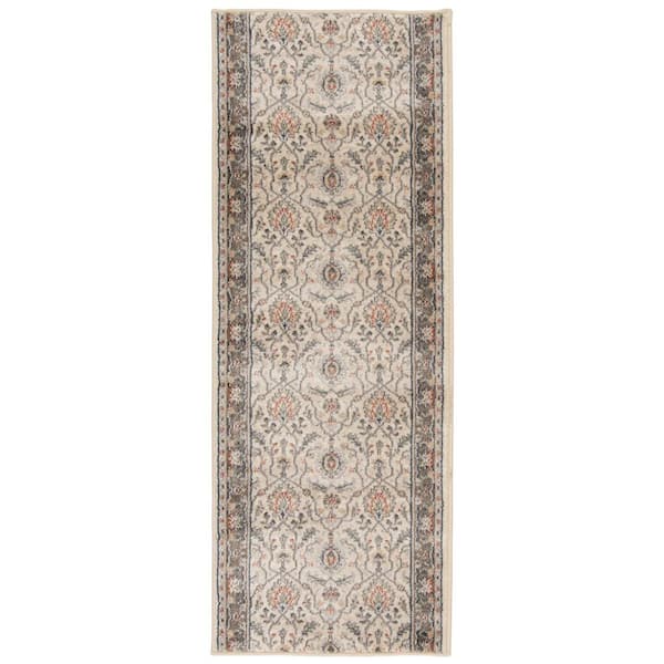 Stratford Adian Alabaster 26 in. x Your Choice Length Stair Runner Rug