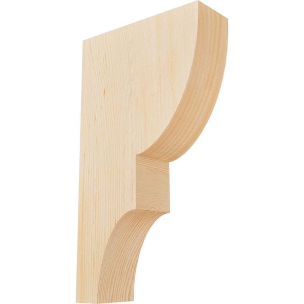 Ekena Millwork 3-1/2 in. x 10 in. x 18 in. Douglas Fir Ridgewood Smooth Corbel