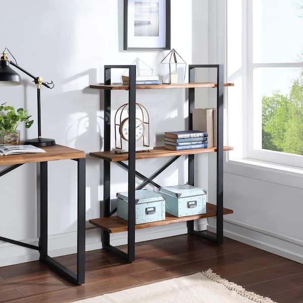 Free standing reclaimed wood and metal shelving unit – Naive Wood