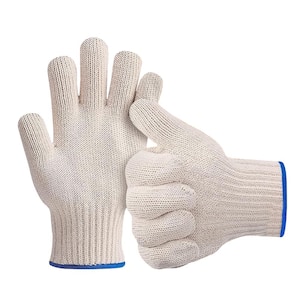 Cooking Essentials Heat Resistant White Fabric Grill Gloves