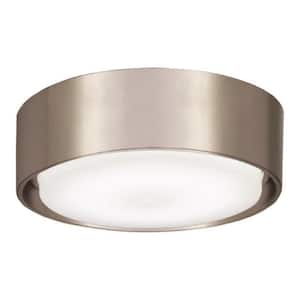 Simple 1-Light LED Brushed Nickel Wet Ceiling Fan Light Kit