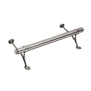 6 ft. Satin Brushed Solid Stainless Steel Bar Foot Rail Kit