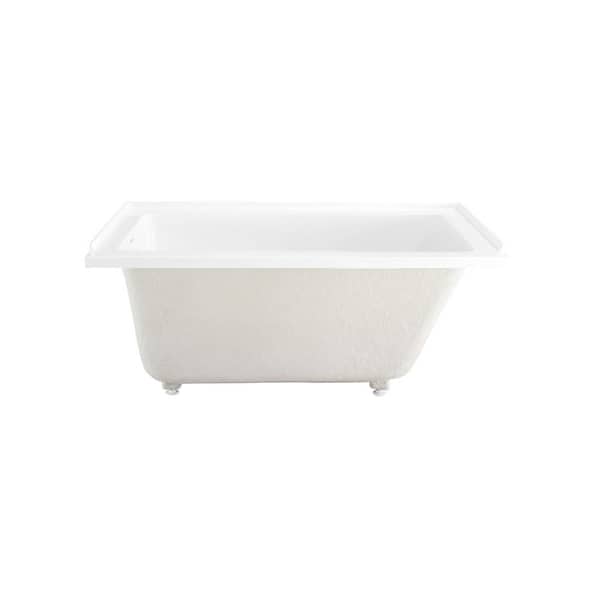 Voltaire 54 in. x 30 in. Soaking Alcove Bathtub with Left Drain in Glossy White