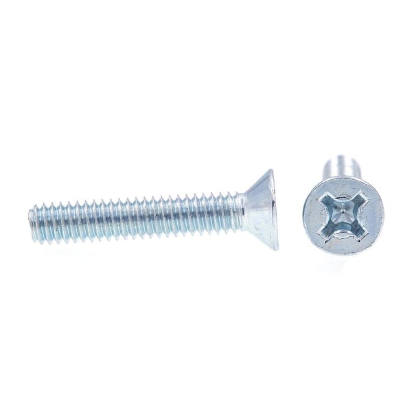 Prime-Line #12-24 x 1-1/4 in. Zinc Plated Steel Phillips Drive Flat Head  Machine Screws (100-Pack) 9001638 The Home Depot