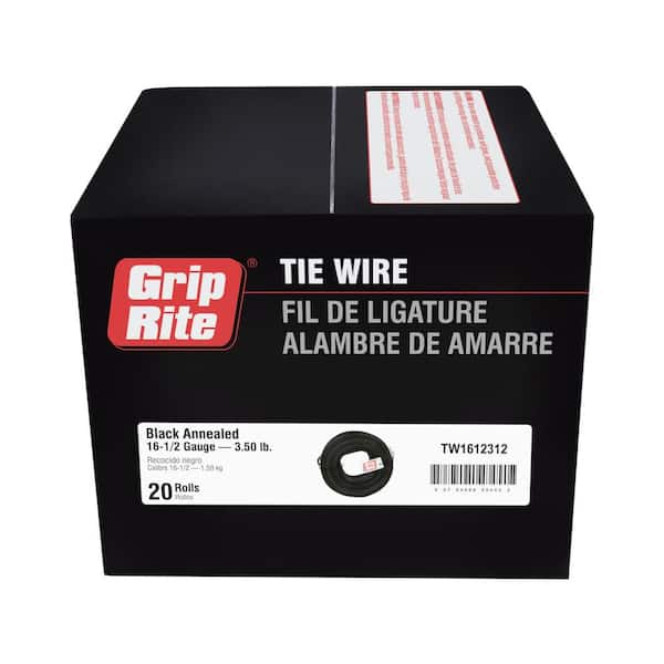 Grip-Rite 340 ft. 16-1/2 Gauge Black Annealed Rebar Tie Wire 3-1/2