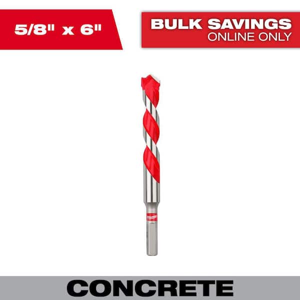 Milwaukee 5/8 in. x 4 in. x 6 in. Carbide Hammer Drill Bit
