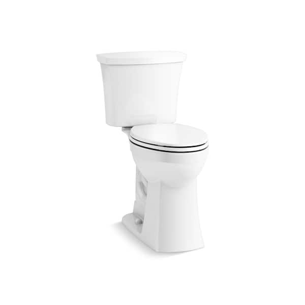 Kelston Tall Single Flush 2-Piece Elongated Toilet 1.28 GPF in White