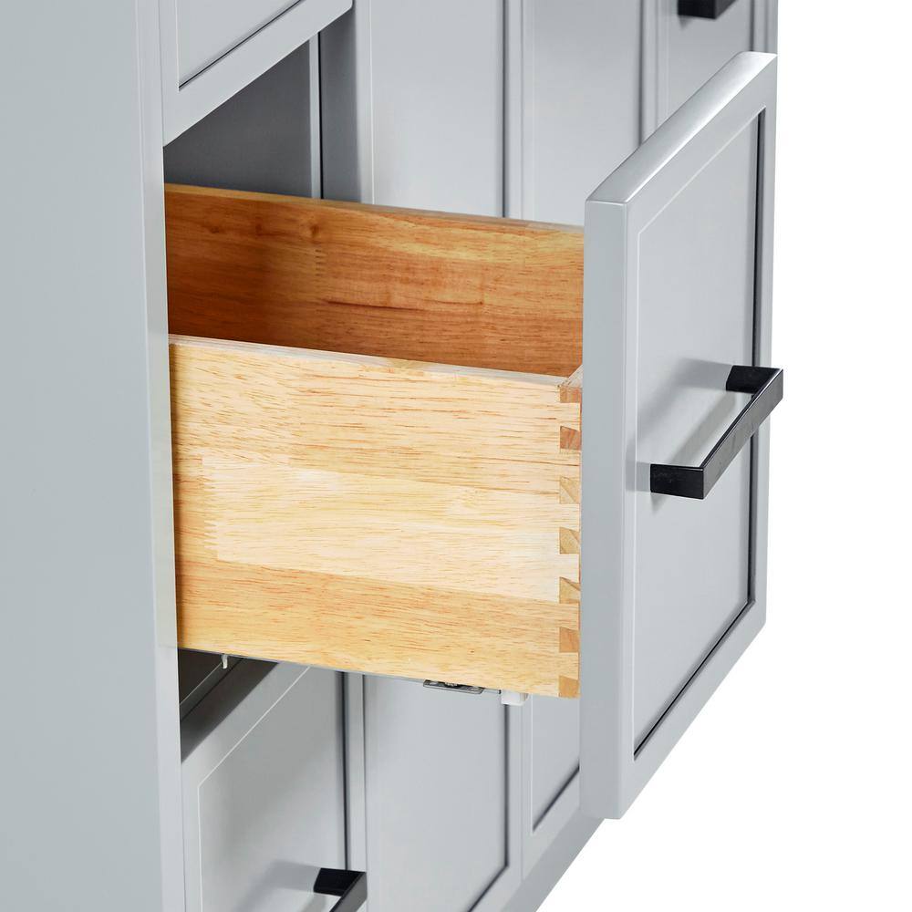 Kelly 42" Light Gray Wood Freestanding Vanity Cabinet
