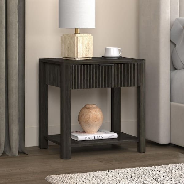 Pomona Alder Brown 1 Drawer 23. 625in. W Nightstand
