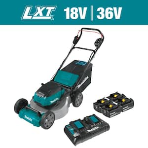 21 in. 18V X2 (36V) LXT Lithium-Ion Cordless Walk Behind Push Lawn Mower Kit with 4 Batteries (5.0 Ah)