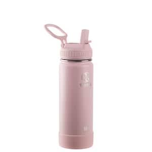 Actives 18 oz. Blush Insulated Stainless Steel Water Bottle with Straw Lid