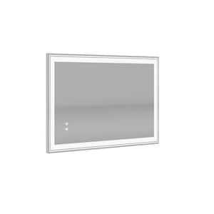 40 in. W x 24 in. H Rectangular Frameless LED Wall Mount Anti-Fog Modern Decorative Bathroom Vanity Mirror