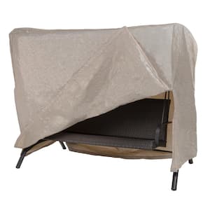 Basics Water Resistant Outdoor Patio Swing Cover, 87 in. W x 64 in. D x 66 in. H, Beige