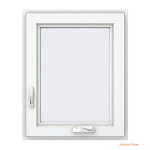 23.5 in. x 29.5 in. V-4500 Series White Vinyl Left-Handed Casement Window with Fiberglass Mesh Screen