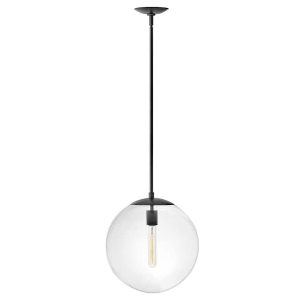 HINKLEY Warby 1-Light Black Globe Pendant Light