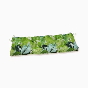 Tropical Rectangular Outdoor Bench Cushion in Green